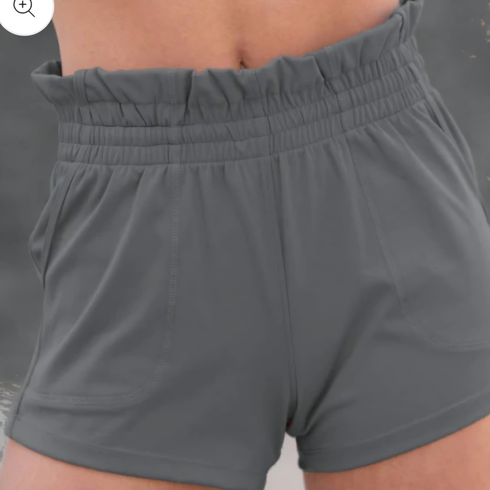 Stylish Gray Kids' Ruffled Shorts